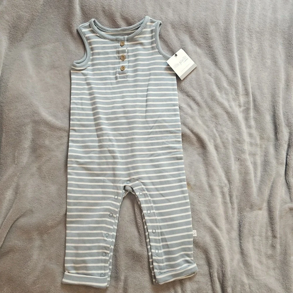 Organic Little Planet By Carter's Striped Sleeveless Baby Boy Romper Size‎ 18m